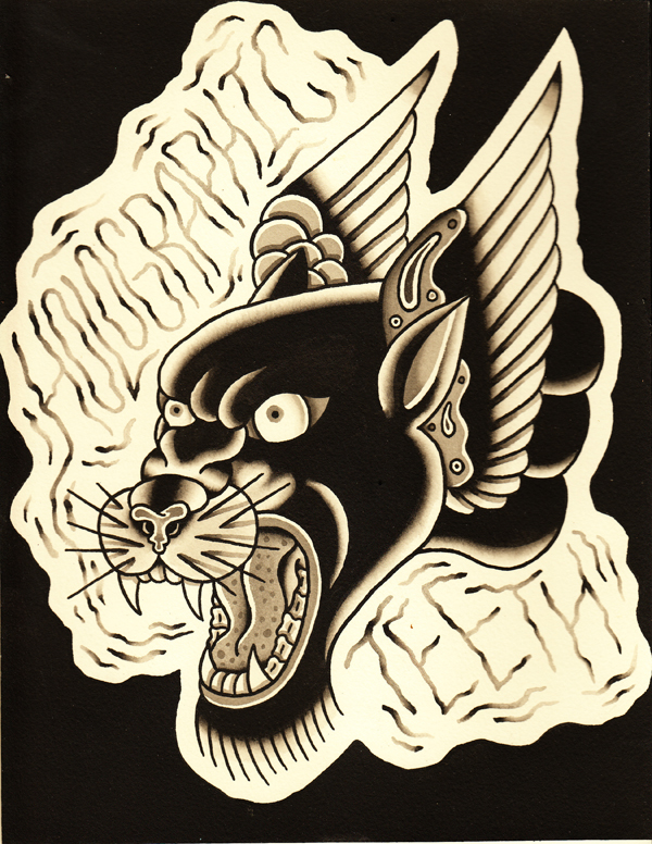 Holographic Teeth, Panther head, flying panther head, Holographic Teeth Band, 